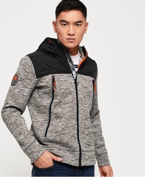 Superdry Mountain Tech Cipzár Férfi Kapucnis Pulóver Titán/Szürke | GMODH9548